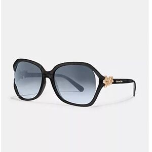 Coach Integrated Flower Sunglasses (Black)